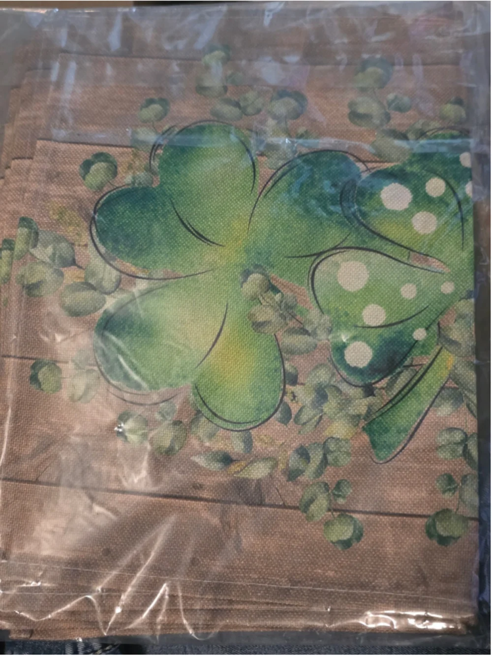 Shamrock St. Patrick's Day Placemats Set of 4, One Size, Brown and Green
